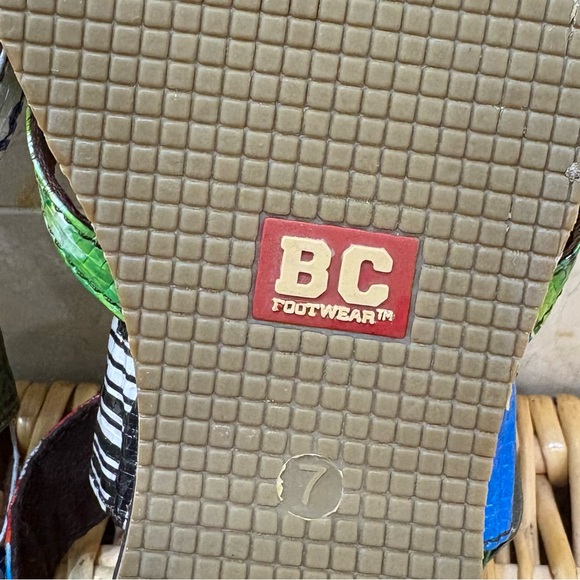 BC Footwear “I Used To Be a Rice Bag” Colorful Ladies’ Vegan Sandals, 7, EUC - Picture 5 of 10